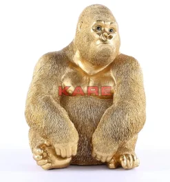 Deko & Geschenkartikel|KARE Design Deko Figur Monkey Gorilla Side Medium Gold