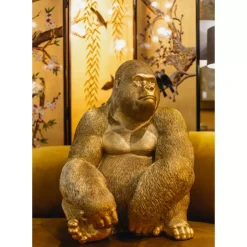 Deko & Geschenkartikel|KARE Design Deko Figur Monkey Gorilla Side Xl Gold