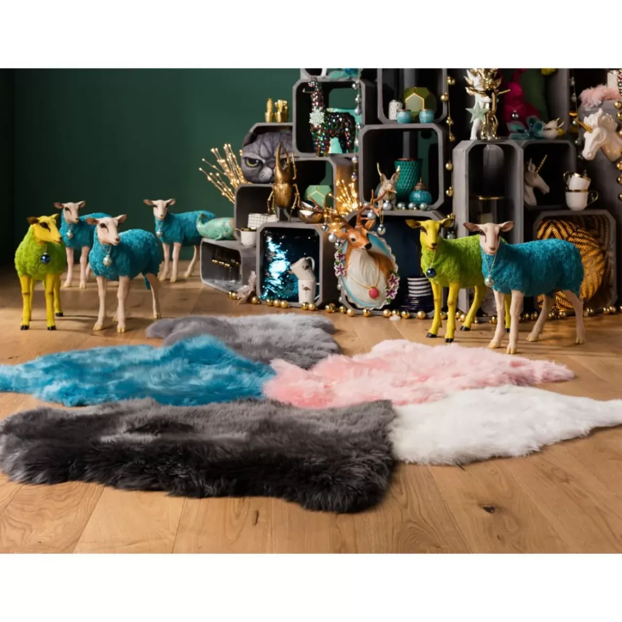 Deko & Geschenkartikel|KARE Design Deko Figur Sheep Colore Green