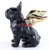 Deko & Geschenkartikel|KARE Design Deko Figur Sitting Angel Dog Gold-Schwarz