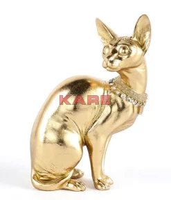 Deko & Geschenkartikel|KARE Design Deko Figur Sitting Cat Audrey Gold 27Cm