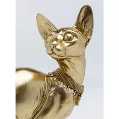 Deko & Geschenkartikel|KARE Design Deko Figur Sitting Cat Audrey Gold 27Cm