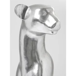 Deko & Geschenkartikel|KARE Design Deko Figur Sitting Leopard Silber 150Cm