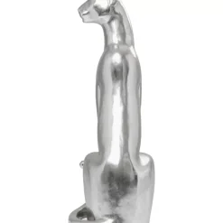 Deko & Geschenkartikel|KARE Design Deko Figur Sitting Leopard Silber 150Cm