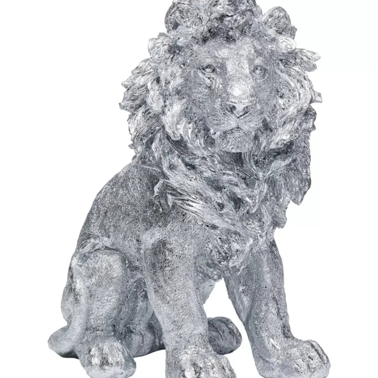 Deko & Geschenkartikel|KARE Design Deko Figur Sitting Lion Silber 42Cm