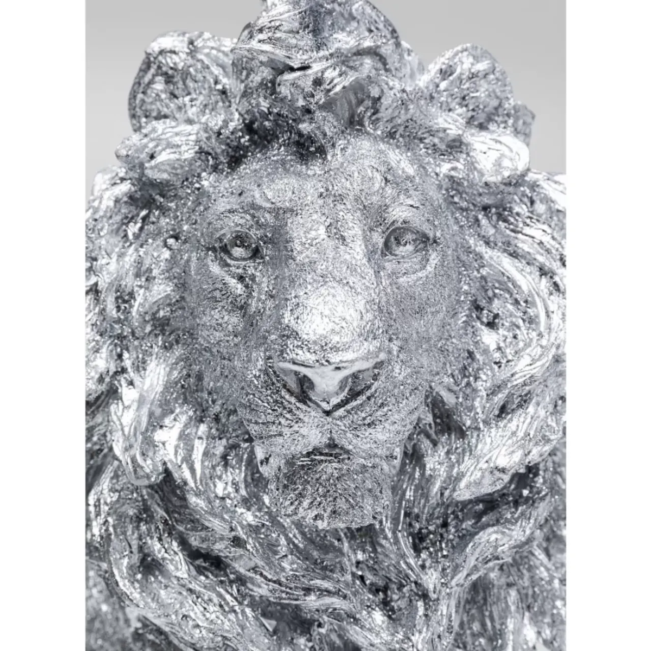 Deko & Geschenkartikel|KARE Design Deko Figur Sitting Lion Silber 42Cm