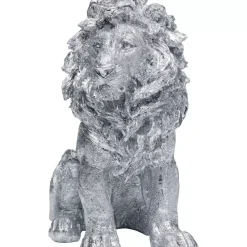 Deko & Geschenkartikel|KARE Design Deko Figur Sitting Lion Silber 42Cm