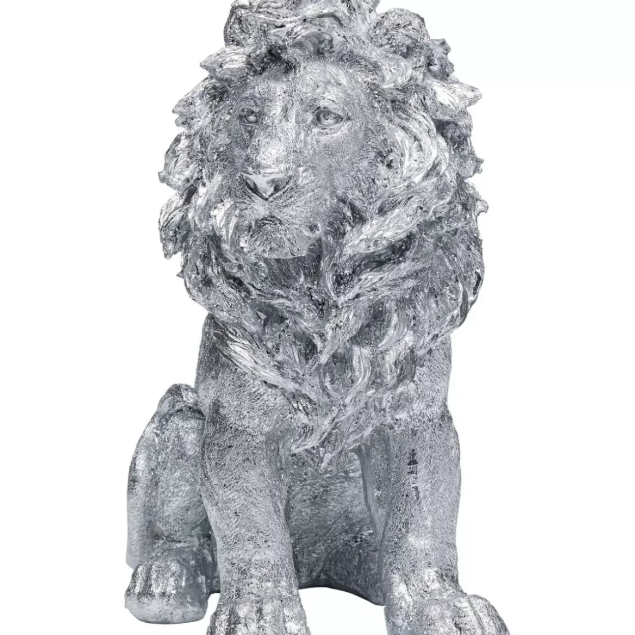 Deko & Geschenkartikel|KARE Design Deko Figur Sitting Lion Silber 42Cm