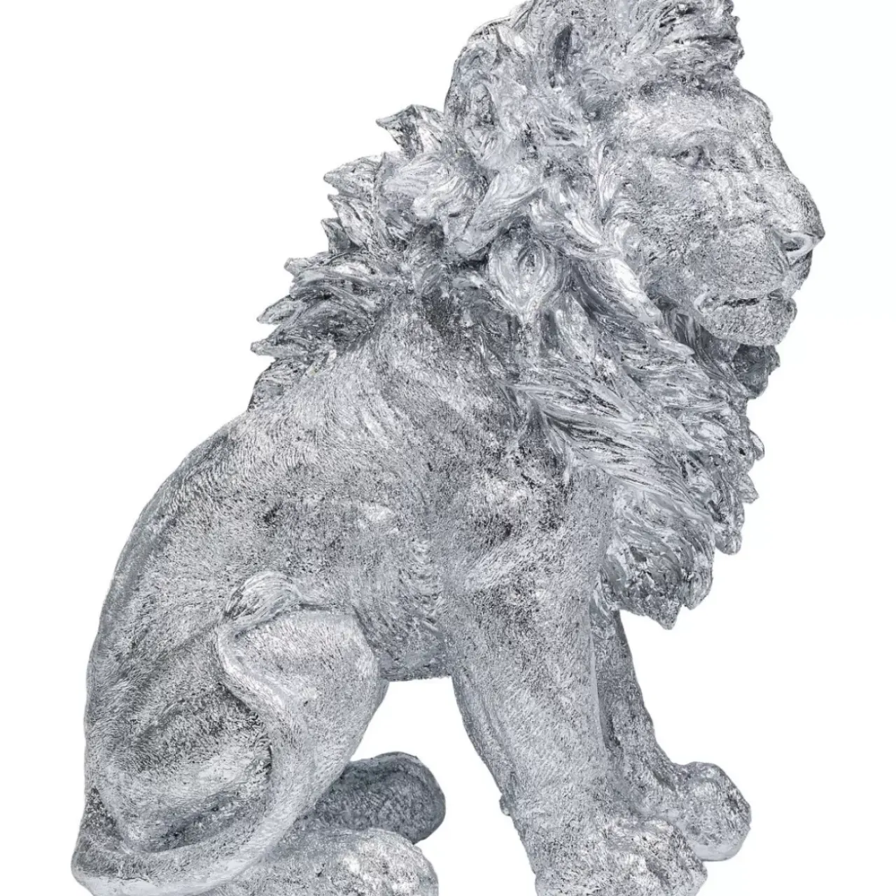 Deko & Geschenkartikel|KARE Design Deko Figur Sitting Lion Silber 42Cm
