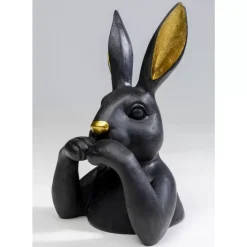 Deko & Geschenkartikel|KARE Design Deko Figur Sweet Rabbit Schwarz 23Cm