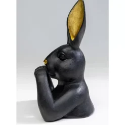 Deko & Geschenkartikel|KARE Design Deko Figur Sweet Rabbit Schwarz 23Cm