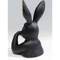 Deko & Geschenkartikel|KARE Design Deko Figur Sweet Rabbit Schwarz 23Cm