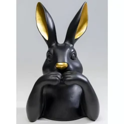 Deko & Geschenkartikel|KARE Design Deko Figur Sweet Rabbit Schwarz 31Cm