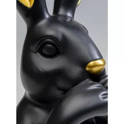 Deko & Geschenkartikel|KARE Design Deko Figur Sweet Rabbit Schwarz 31Cm