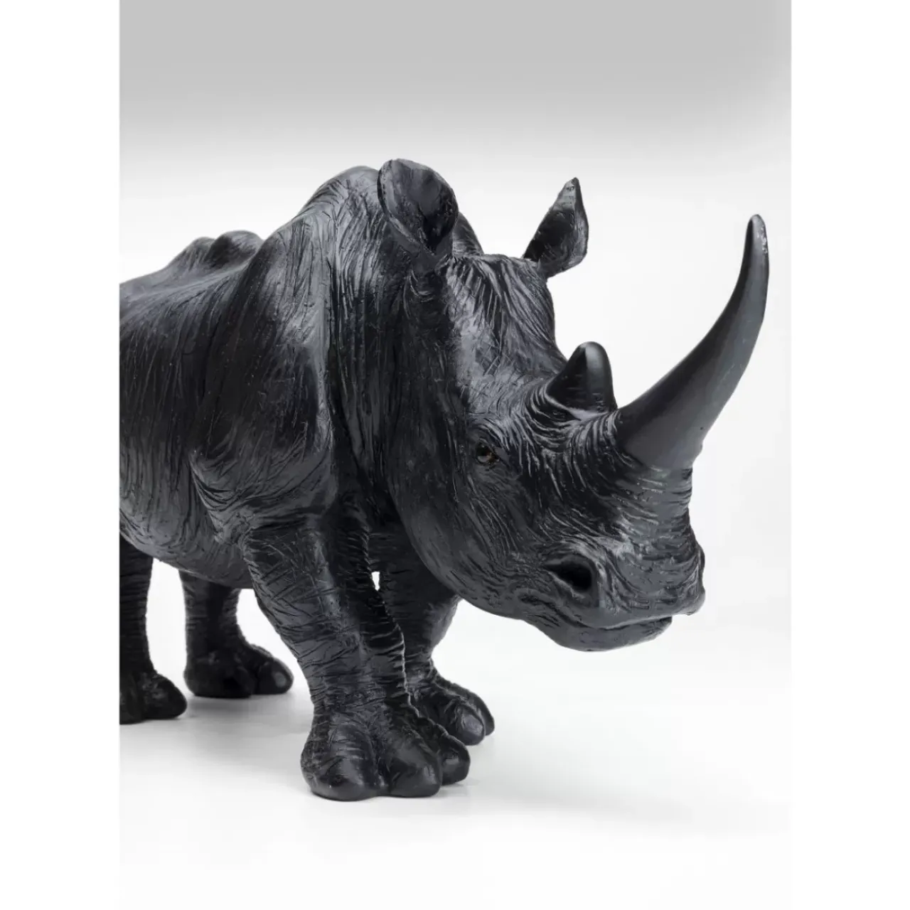 Deko & Geschenkartikel|KARE Design Deko Figur Walking Rhino Schwarz