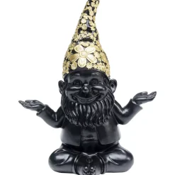 Deko & Geschenkartikel|KARE Design Deko Figur Zwerg Meditation Schwarz Gold 19