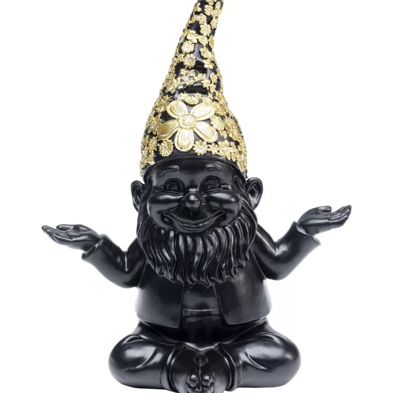 Deko & Geschenkartikel|KARE Design Deko Figur Zwerg Meditation Schwarz Gold 19