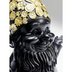 Deko & Geschenkartikel|KARE Design Deko Figur Zwerg Meditation Schwarz Gold 19