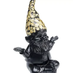 Deko & Geschenkartikel|KARE Design Deko Figur Zwerg Meditation Schwarz Gold 19