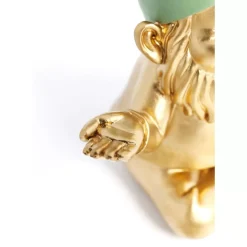 Deko & Geschenkartikel|KARE Design Deko Figur Zwerg Meditation Gold Grun 19Cm