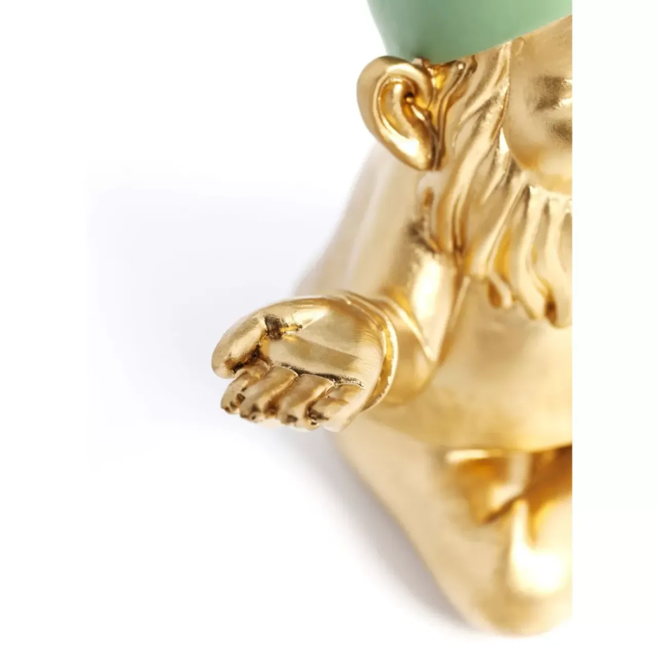 Deko & Geschenkartikel|KARE Design Deko Figur Zwerg Meditation Gold Grun 19Cm