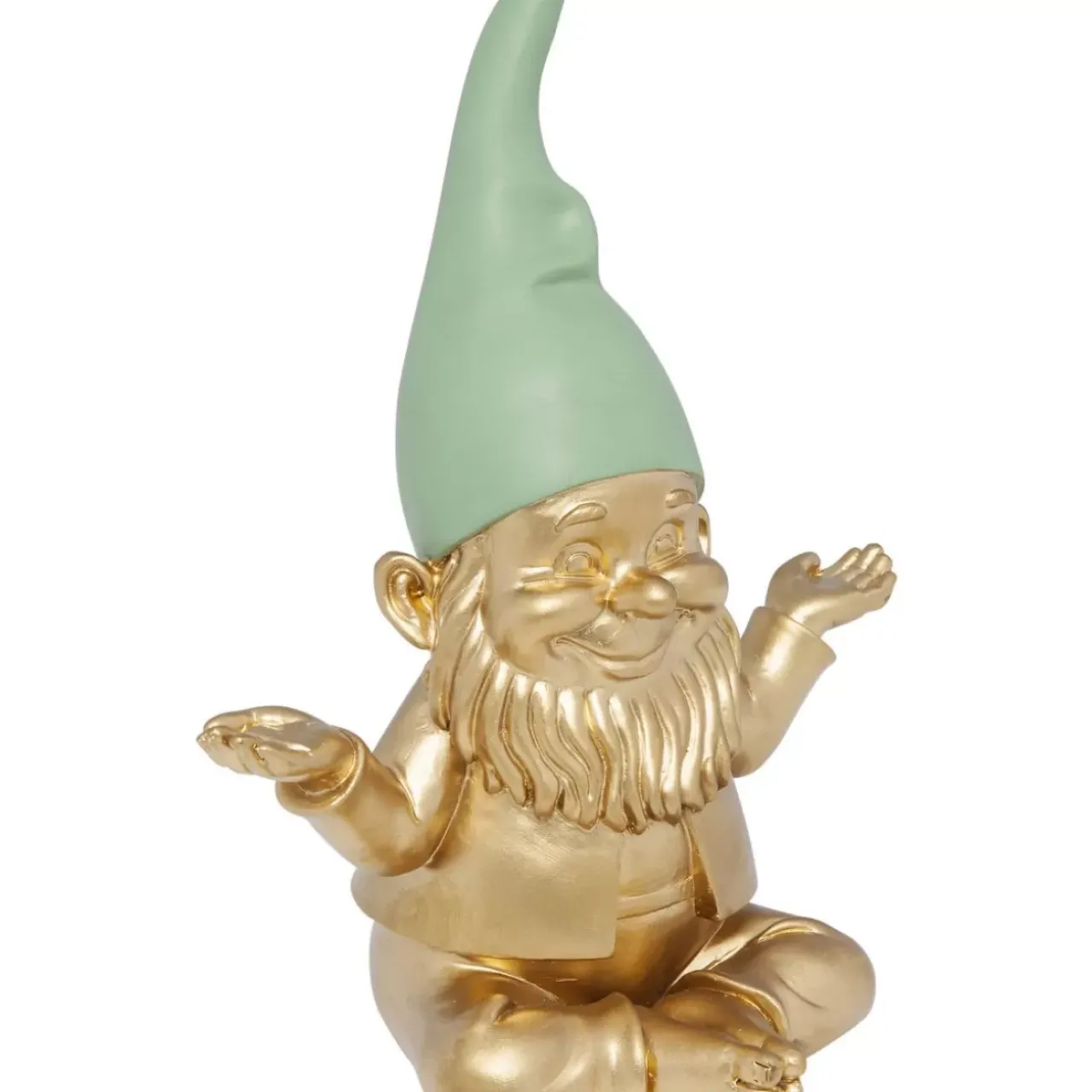 Deko & Geschenkartikel|KARE Design Deko Figur Zwerg Meditation Gold Grun 19Cm