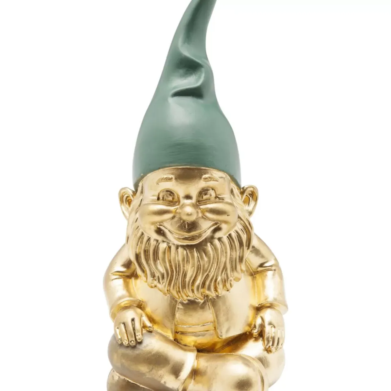 Deko & Geschenkartikel|KARE Design Deko Figur Zwerg Sitting Gold Grun 19Cm
