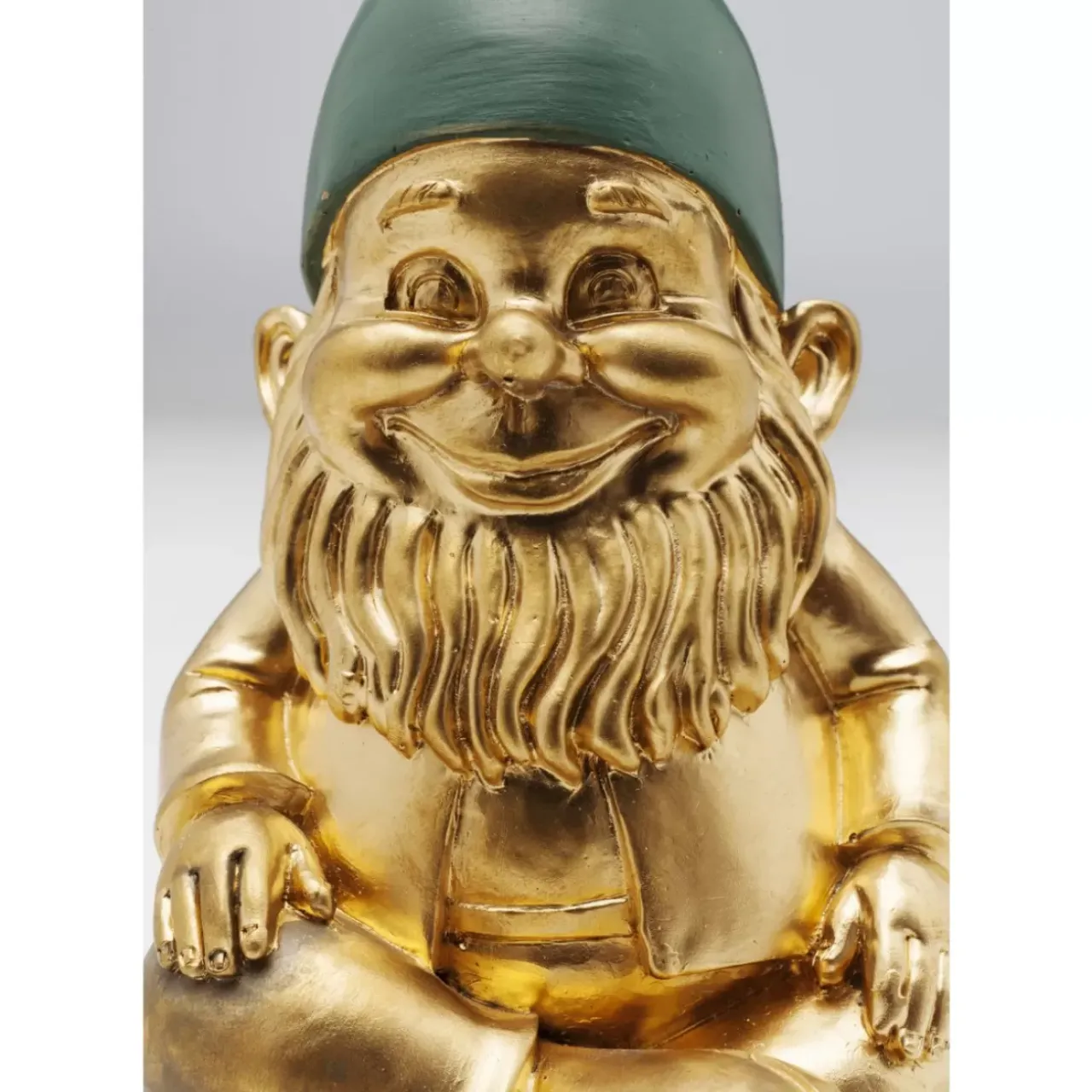 Deko & Geschenkartikel|KARE Design Deko Figur Zwerg Sitting Gold Grun 19Cm