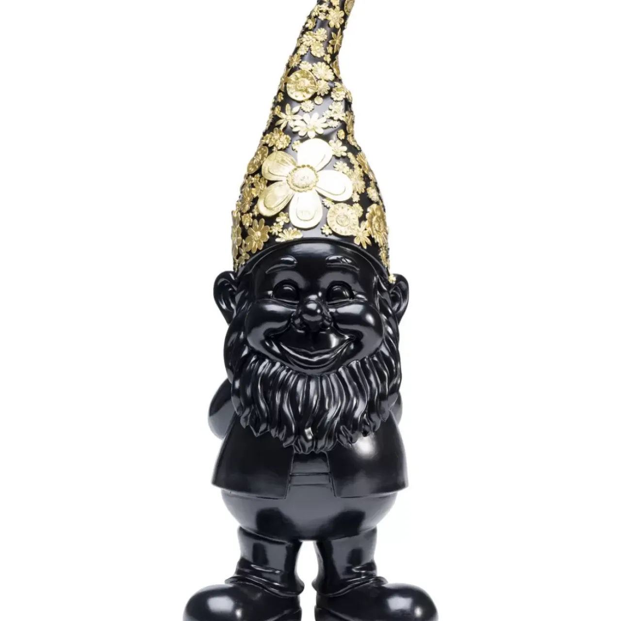 Deko & Geschenkartikel|KARE Design Deko Figur Zwerg Standing Schwarz Gold 61Cm