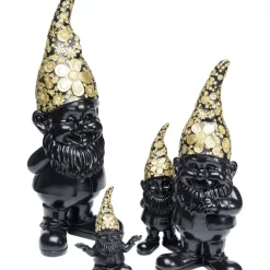 Deko & Geschenkartikel|KARE Design Deko Figur Zwerg Standing Schwarz Gold 61Cm