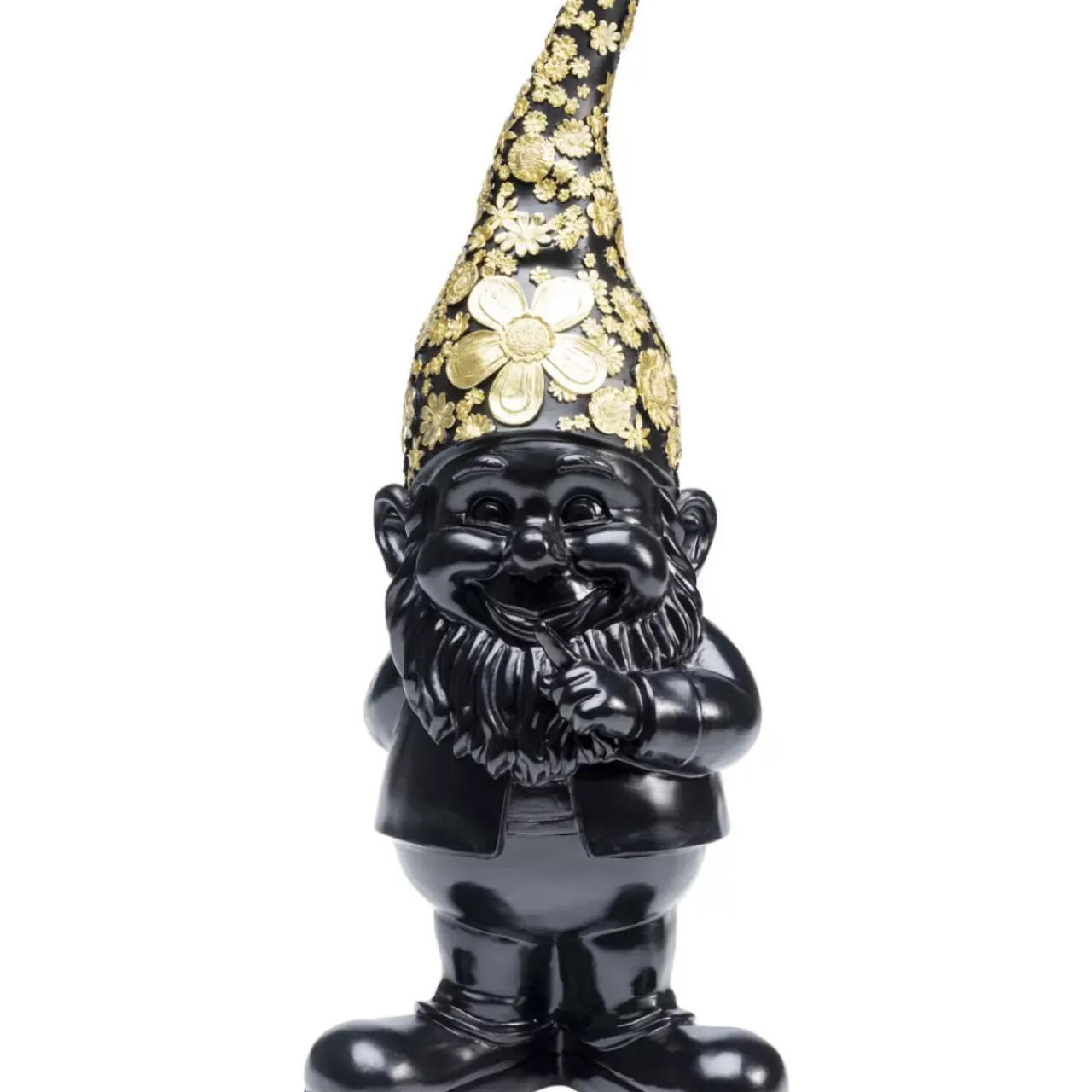Deko & Geschenkartikel|KARE Design Deko Figur Zwerg Standing Schwarz Gold 46Cm