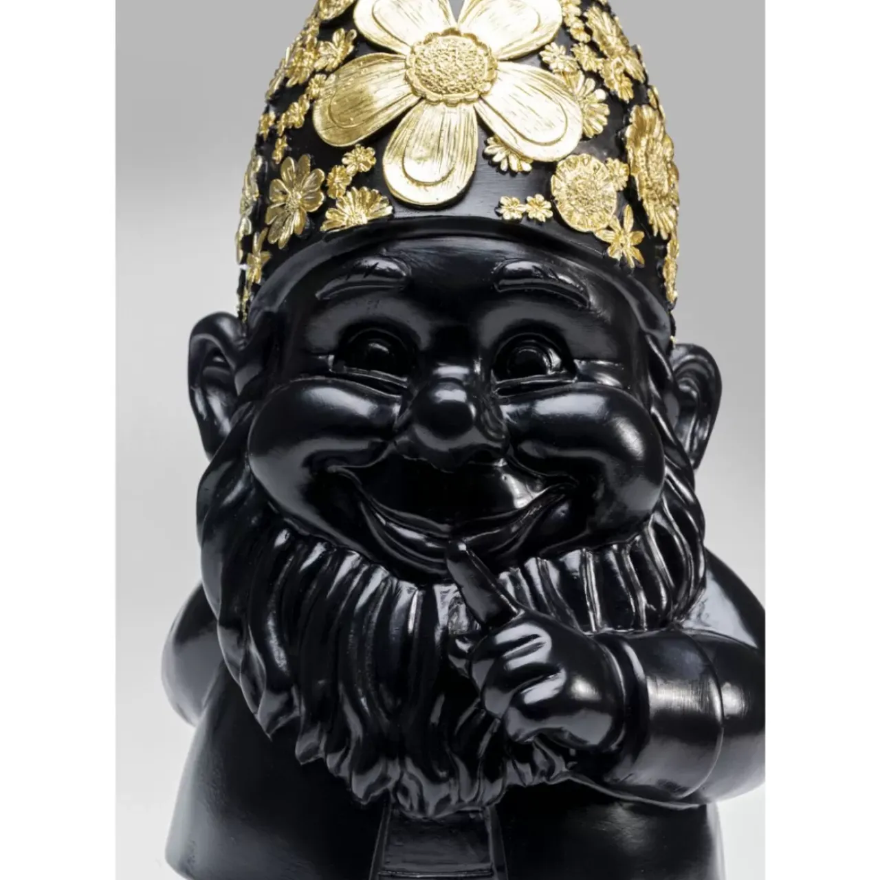 Deko & Geschenkartikel|KARE Design Deko Figur Zwerg Standing Schwarz Gold 46Cm