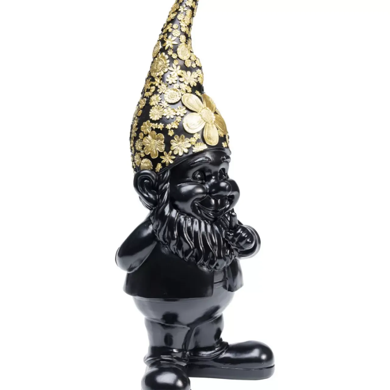 Deko & Geschenkartikel|KARE Design Deko Figur Zwerg Standing Schwarz Gold 46Cm