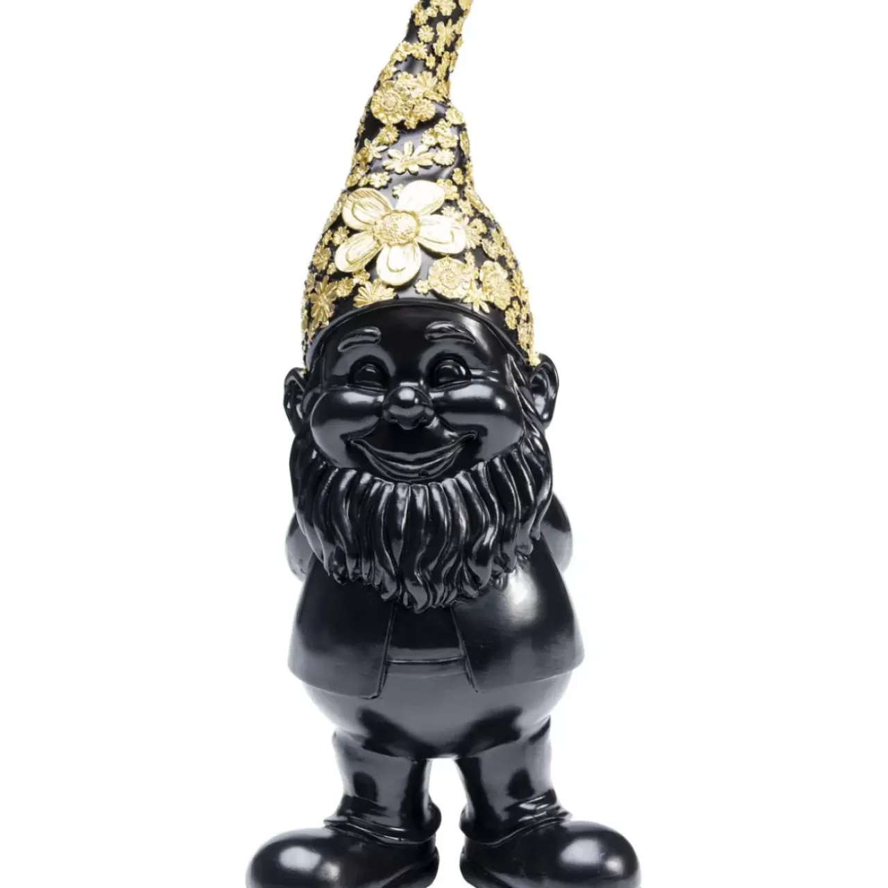 Deko & Geschenkartikel|KARE Design Deko Figur Zwerg Standing Schwarz Gold 30Cm