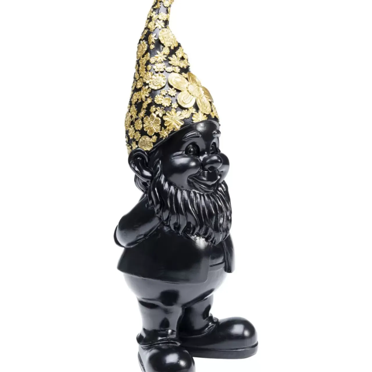 Deko & Geschenkartikel|KARE Design Deko Figur Zwerg Standing Schwarz Gold 30Cm