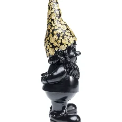 Deko & Geschenkartikel|KARE Design Deko Figur Zwerg Standing Schwarz Gold 30Cm
