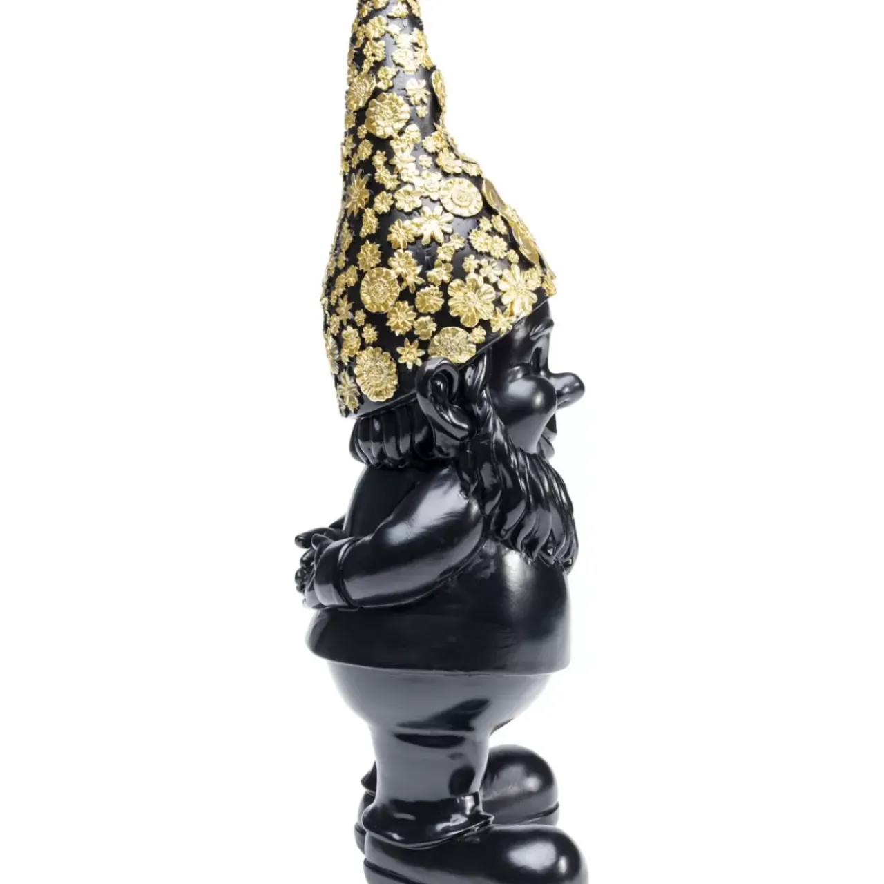 Deko & Geschenkartikel|KARE Design Deko Figur Zwerg Standing Schwarz Gold 30Cm