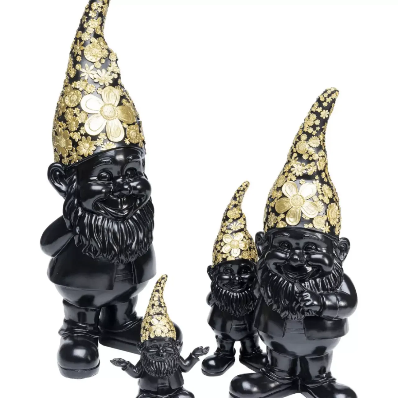 Deko & Geschenkartikel|KARE Design Deko Figur Zwerg Standing Schwarz Gold 30Cm