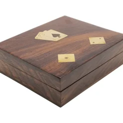 Deko & Geschenkartikel|KARE Design Deko Karten Box Gamble Wood (7/Tlg.)