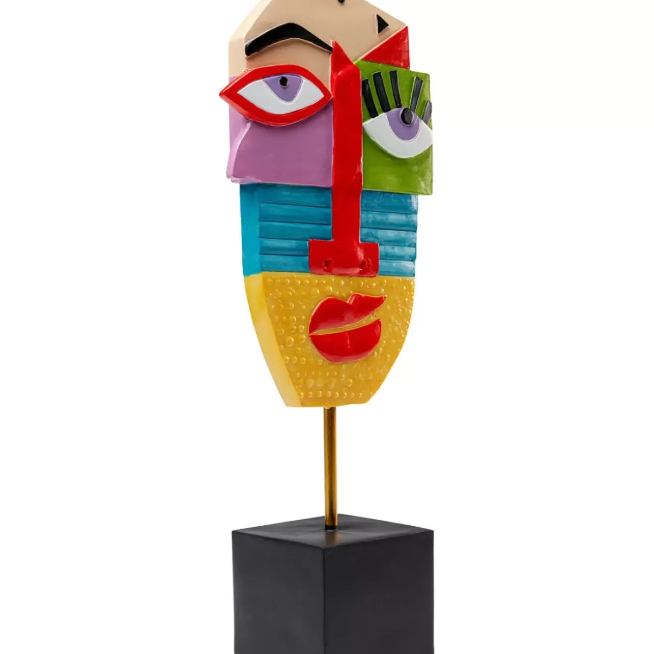 Deko & Geschenkartikel|KARE Design Deko Objekt Abstract Face Multicolour 52Cm