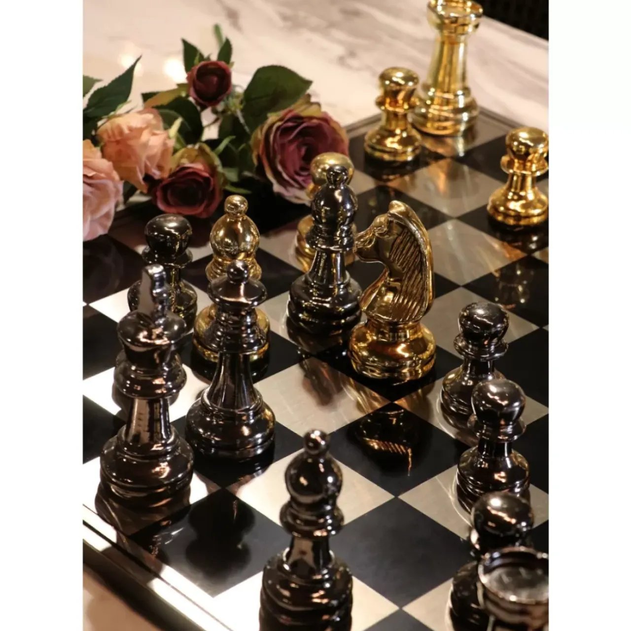 Sonstiges & Zubehör Accessoires|KARE Design Deko Objekt Chess 60X60