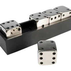 Sonstiges & Zubehör Accessoires|KARE Design Deko Objekt Dices Silber 20X6Cm