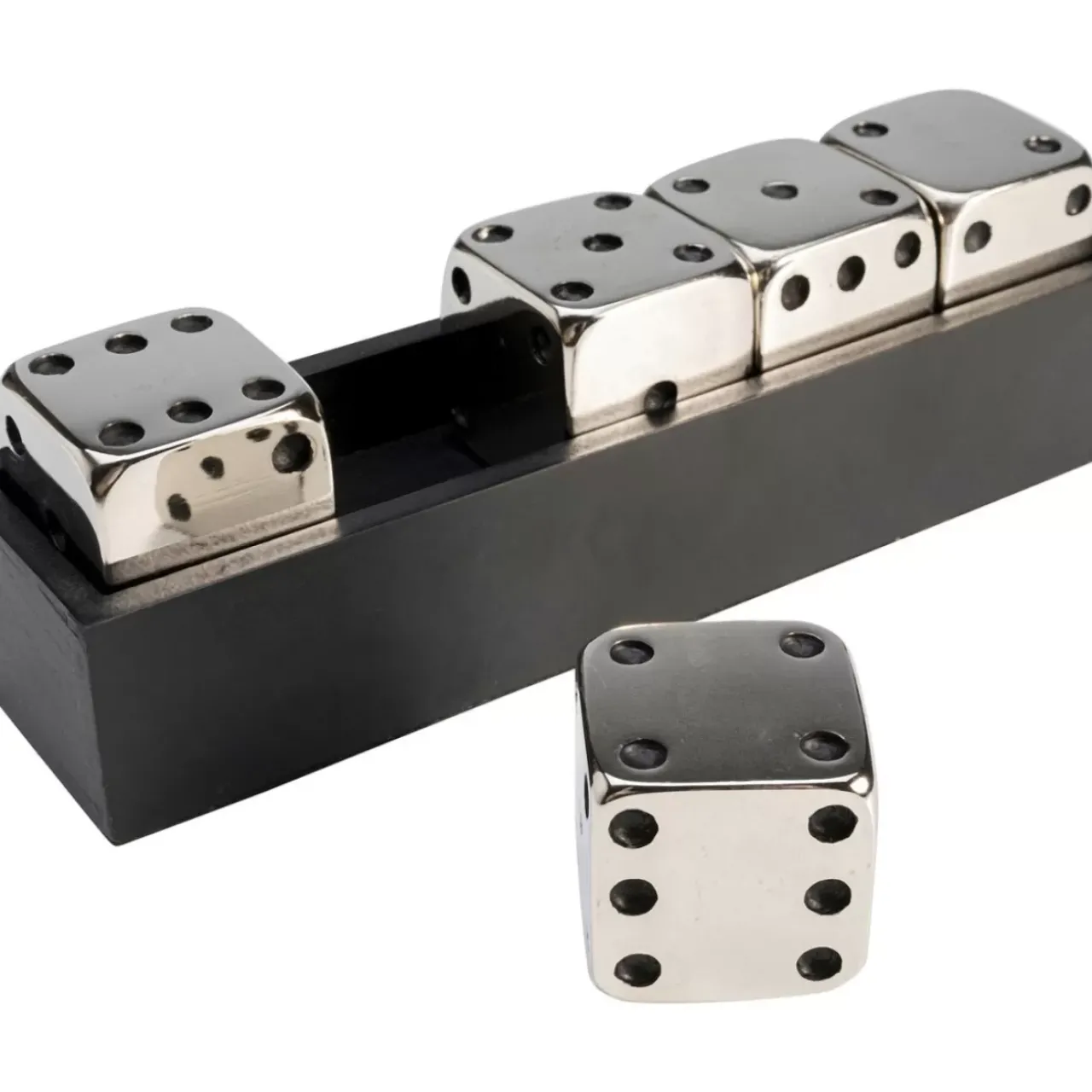 Sonstiges & Zubehör Accessoires|KARE Design Deko Objekt Dices Silber 20X6Cm