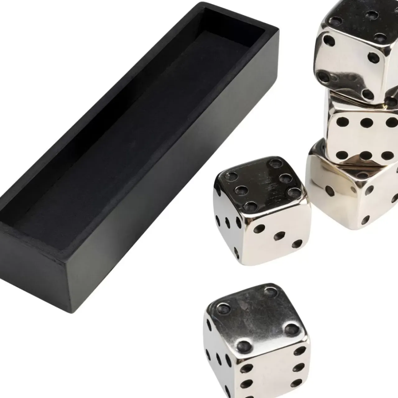 Sonstiges & Zubehör Accessoires|KARE Design Deko Objekt Dices Silber 20X6Cm