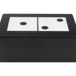 Sonstiges & Zubehör Accessoires|KARE Design Deko Objekt Domino Schwarz/Weis 14X5Cm