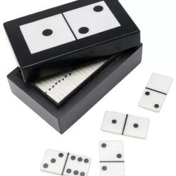 Sonstiges & Zubehör Accessoires|KARE Design Deko Objekt Domino Schwarz/Weis 14X5Cm