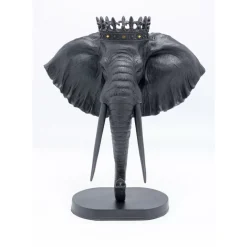 Deko & Geschenkartikel|KARE Design Deko Objekt Elephant Royal Schwarz 57Cm