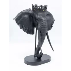 Deko & Geschenkartikel|KARE Design Deko Objekt Elephant Royal Schwarz 57Cm