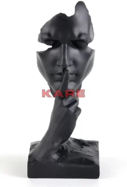 Deko & Geschenkartikel|KARE Design Deko Objekt Quiet Face Schwarz 31Cm