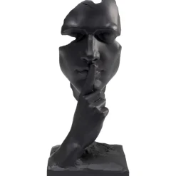 Deko & Geschenkartikel|KARE Design Deko Objekt Quiet Face Schwarz 31Cm